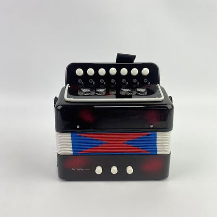 FANLSEEY Musical instruments, Kids Accordion with 10 Keys Button Accordion Toy for Children Toddlers Beginners Lightweight and Environmentally-friendly (10-key Black)