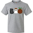 thumbnail image 3 of Inktastic Boo Halloween Ghost and Plaid Pumpkin Youth T-Shirt, 3 of 5