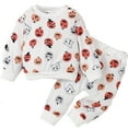 thumbnail image 1 of WEAIXIMIUNG Costumes Garçons Taille 8 Bébé Automne/hiver Manches Longues Imprimé Dessin Animé Col Rond Haut + Pantalon Ensemble Deux Pièces Garçons, 1 of 7