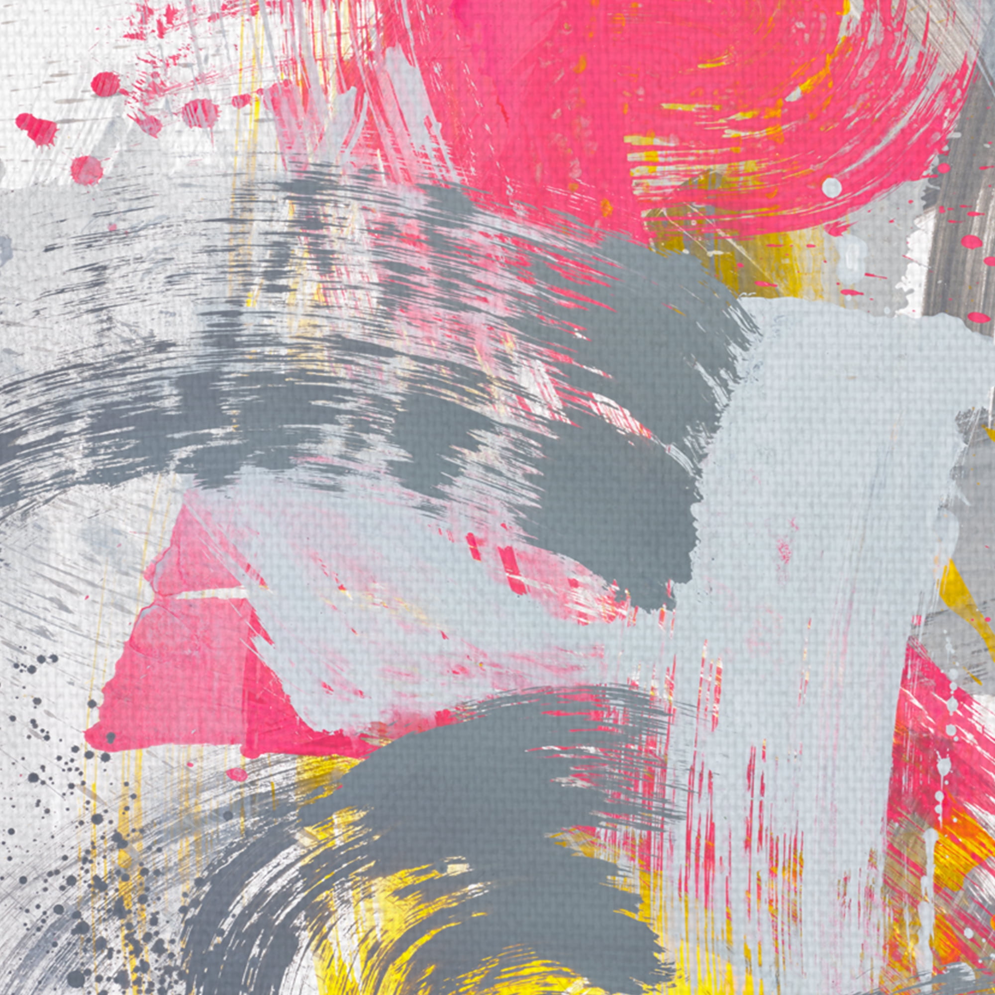 Masterpiece Art Gallery Free Form 070 Gray & Pink by Paul Ngo Canvas Art Print
