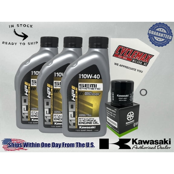 Cyclemax Sem-Syn KPO Oil Change Kit fits 2012-2024 Kawasaki TERYX 4 750 800 4X4