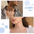 thumbnail image 6 of 1pc Ring Holder Necklace 21.26 inch Stainless Steel Paperclip Ring Holder Necklaces Round Pendant Ring Keeper Necklace with Handcuff Clasp, 6 of 9