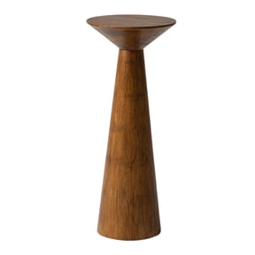 Pre-Owned COZAYH Round Pedestal Martini Table - Solid Pine Wood