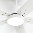 thumbnail image 3 of 52" Modern White 	Reversible DC Motor Ceiling Fan with Light and Remote for Bedroom and Dining Room, 3 of 9