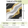 thumbnail image 2 of Black Marble Gold Line Pattern Square Fitted Tablecloth with Elastic Edge,Square Table Cover,Washable Elastic Table Cover for Home Kitchen Party Decor 34"x34", 2 of 6