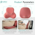 thumbnail image 5 of Florich Seat Cushion and Lumbar Support Pillow for Office Chair Car, Ergonomic Memory Foam Back Support for Office Gaming Chair Driving Seat Wheelchair, Relieves Neck, Back & Sciatica Pain, Red, 5 of 7
