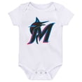 thumbnail image 4 of Newborn & Infant Blue/Black/White Miami Marlins Minor League Player Three-Pack Bodysuit Set, 4 of 4