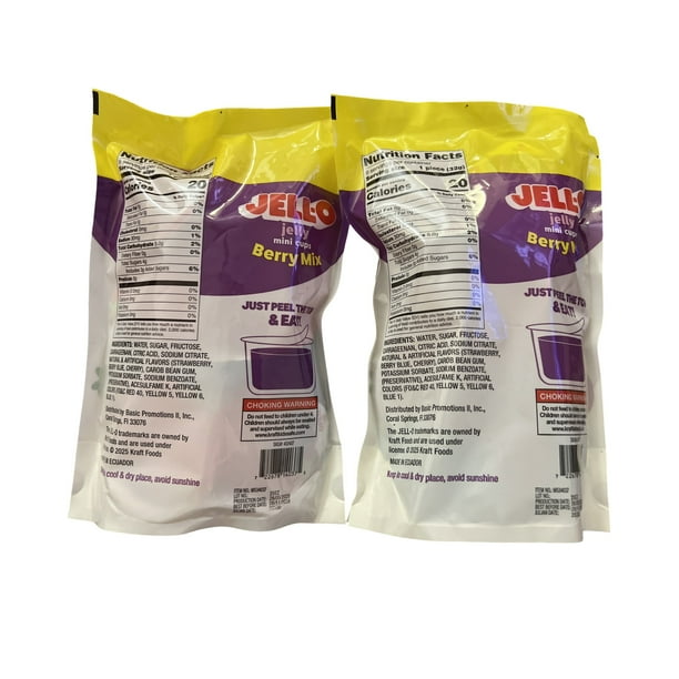 JELL-O Mini Cups 2x9 - Gelatin supplies for supermarkets - Walmart
