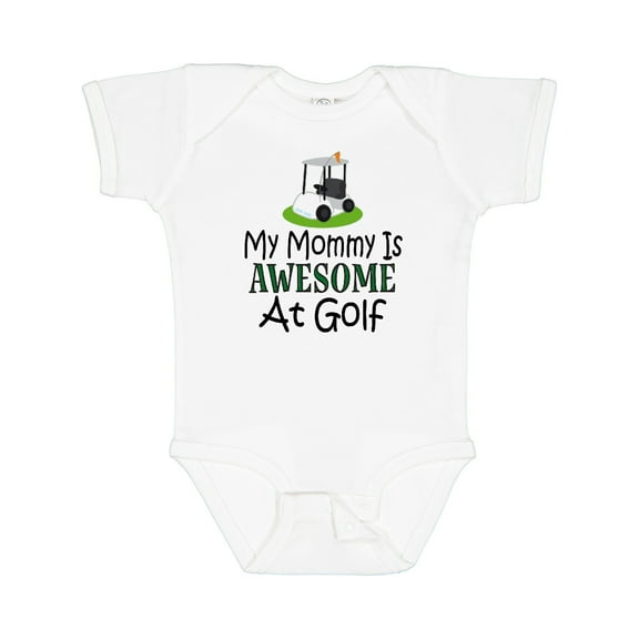 Inktastic Golfing Mommy is Awesome at Golf Boys or Girls Baby Bodysuit