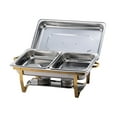 thumbnail image 2 of GUOOL Chafing Dish Buffet Chafer Set Rectangular Chafers for Banquet Party Wedding double grid, 2 of 9