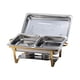 thumbnail image 2 of Elegante juego de servidor buffet de acero inoxidable para eventos con catering doble rejilla, 2 of 9