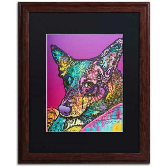 Trademark Fine Art "Zena-004" Canvas Art by Dean Russo, Black Matte, Wood Frame
