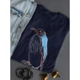 thumbnail image 3 of Lineart Paint Draw Penguin  Shaped T-Shirt Women -Image by Shutterstock, Female 3X-Large, 3 of 4