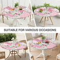 thumbnail image 7 of Pioneer Flower Floral Print Pattern Round Fitted Tablecloth with Elastic Edge,Dining Table Cover Waterproof,Outdoor Round Tablecloth for Camping,Dining,Indoor and Outdoor, 7 of 7
