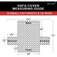 thumbnail image 6 of Easy-Going Reversible Sofa Slipcover Water Resistant Couch Cover, Sofa Size, Brown/Beige, 6 of 7