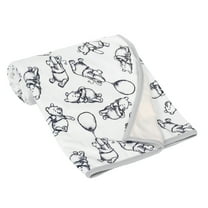 Lambs & Ivy Disney Baby WINNIE THE POOH Baby Blanket - Tan/Cream Jersey/Minky