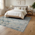 thumbnail image 3 of ODIKA 6'x9' Washable Area Rug Non-Slip, Chair-Friendly, Farmhouse Trellis Geometric Lattice Interlocking Motifs Juniper for Dining Room, Under Table, Office Décor, 3 of 7