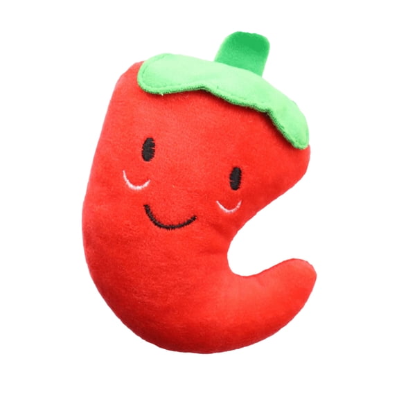Squeaky Plush Dog Toy – Red Chili Pepper Shaped Soft Stuffed Vegetable Toy,Interactive Pet Chew Toy for Small to Medium Dogs,Fun Indoor Play 2PCS