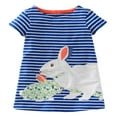 thumbnail image 1 of Baby Girls Summer Dress Short Sleeve Rabbit Cartoon Dress Clothes 2-7Y, 1 of 5