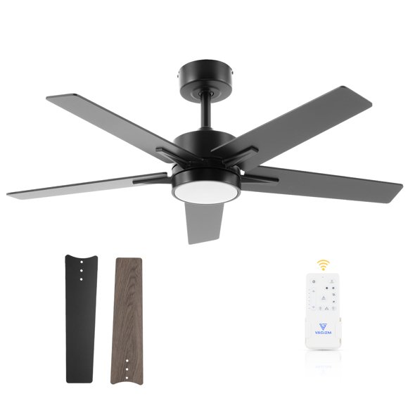 Ventilador de techo Vagizm 107 cm con luz y control remoto