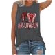thumbnail image 1 of Camiseta sin mangas de Halloween para mujer, camiseta sin mangas con estampado gráfico divertido de playa de verano para adultos, blusa Fridja  gh1033, 1 of 6