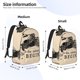 thumbnail image 2 of Balery Let The Adventure Begin Mochila Clásica Impresa Básica para Viaje, Mochila Escolar Resistente al Agua, Mochila de Lona con Correas Ajustables-Small, 2 of 5