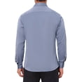 thumbnail image 3 of CAMISAS DE TRAJE PARA HOMBRES INSPIRE CHIC, SÓLIDAS, DE MANGA LARGA, AJUSTE REGULAR, FORMAL, DE BOTÓN, CAMISAS FORMAL GRIS, 3 of 6