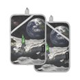 thumbnail image 7 of Yayeee Pot Holders Kitchen Heat Resistant with Pocket 7"x9.8" Cotton Oven Cooking Hot Pads, Space Earth, 7 of 7