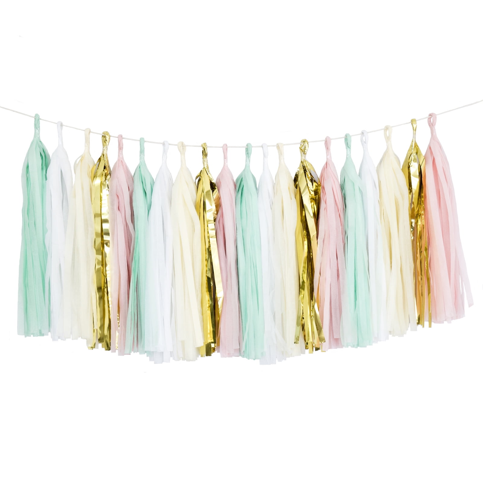 Tissue Paper Tassel Garland Kit (20 Tassels)- Pink Party