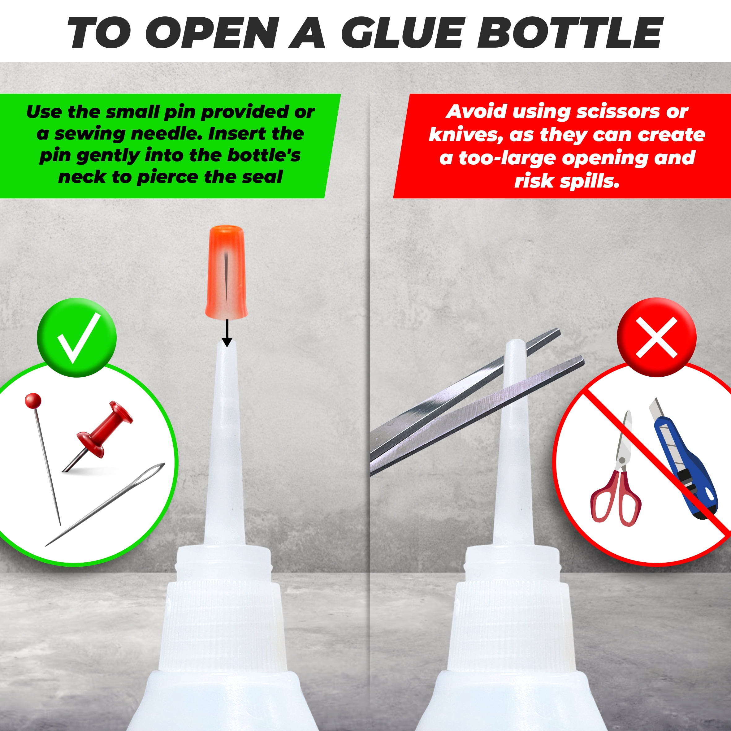 Thin CA Glue, Fast Drying Super Glue (4 Pack, 1.76 oz) for Woodworking, Crafts & Repairs