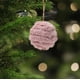 thumbnail image 5 of Adorno navideño de bola de terciopelo peludo de 6 cm | Decoración navideña de poliéster suave en morado, rosa y beige | Decoración ligera para colgar en el árbol | Adorno de corona | Regalo navideño, 5 of 6