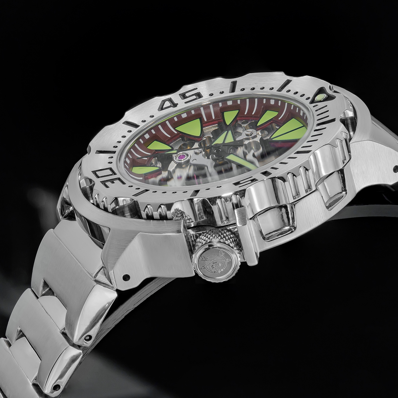 ADDIESDIVE Automatic Watches for Men Skeleton Mechanical Dive Watch 200M Waterproof with NH36 Movement, Sapphire Crystal Glass, Super Luminous Luxury Analog Mens Wristwatch