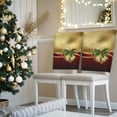 thumbnail image 3 of Christmas Bells Chair Covers Set of 8 Xmas Bell Sandpins Gold Red Winter Decoration Chair Back Covers Stretch Removable Washable Slipcovers Protector for Dining Room Kitchen Party Decor, 3 of 5