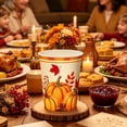 thumbnail image 5 of Yhmxh 24Pcs Fall Disposable Paper Cups Thanksgiving Party Supplies, Pumpkin Maple Leaf Printed Party Cups, Autumn Harvest Themed Beverage Cups for Hot Cold Drinks, Thanksgiving Dinner, Fall Festival, 5 of 6