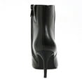 thumbnail image 4 of FSJ Women Classic Square Cap Toe Ankle Boots Stiletto Mid Heel Side Zipper Booties Comfy Daily Wear Dress Shoes Size 5.5 Black, 4 of 4