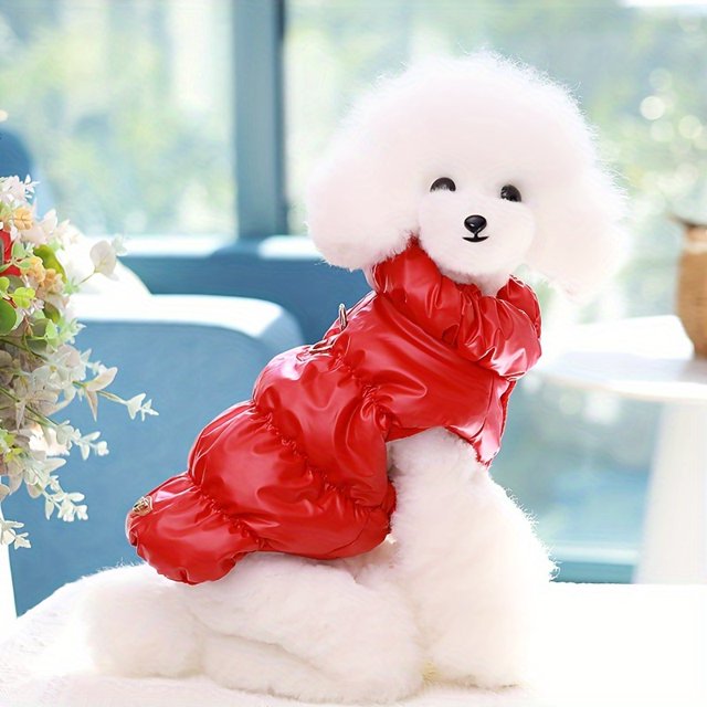 QJUHUNG 1pc Winter Warm Thick Coat Pet Vest for Small Dogs and Cats Soft Puppy Apparel for Cold Weather