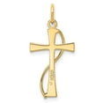 thumbnail image 3 of Auriga 925 Sterling Silver Gold Tone and Cubic Zirconia Cross Pendant for Women, 3 of 5