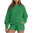 thumbnail image 3 of Kaemgyyd Fall Outfits for Women 2 Piece Set Fashion Long Sleeve Crew Neck Pullover Sweatshirt Shorts Sweatsuits Tracksuit S-XXl, 3 of 7