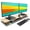 Oak, variant on Solid Wood Dual Monitor Stand Riser for Desk,  Computer Monitor Riser with Cork Legs, Extra Long Desktop Organizer Shelf forMonitors, Laptop & Printer