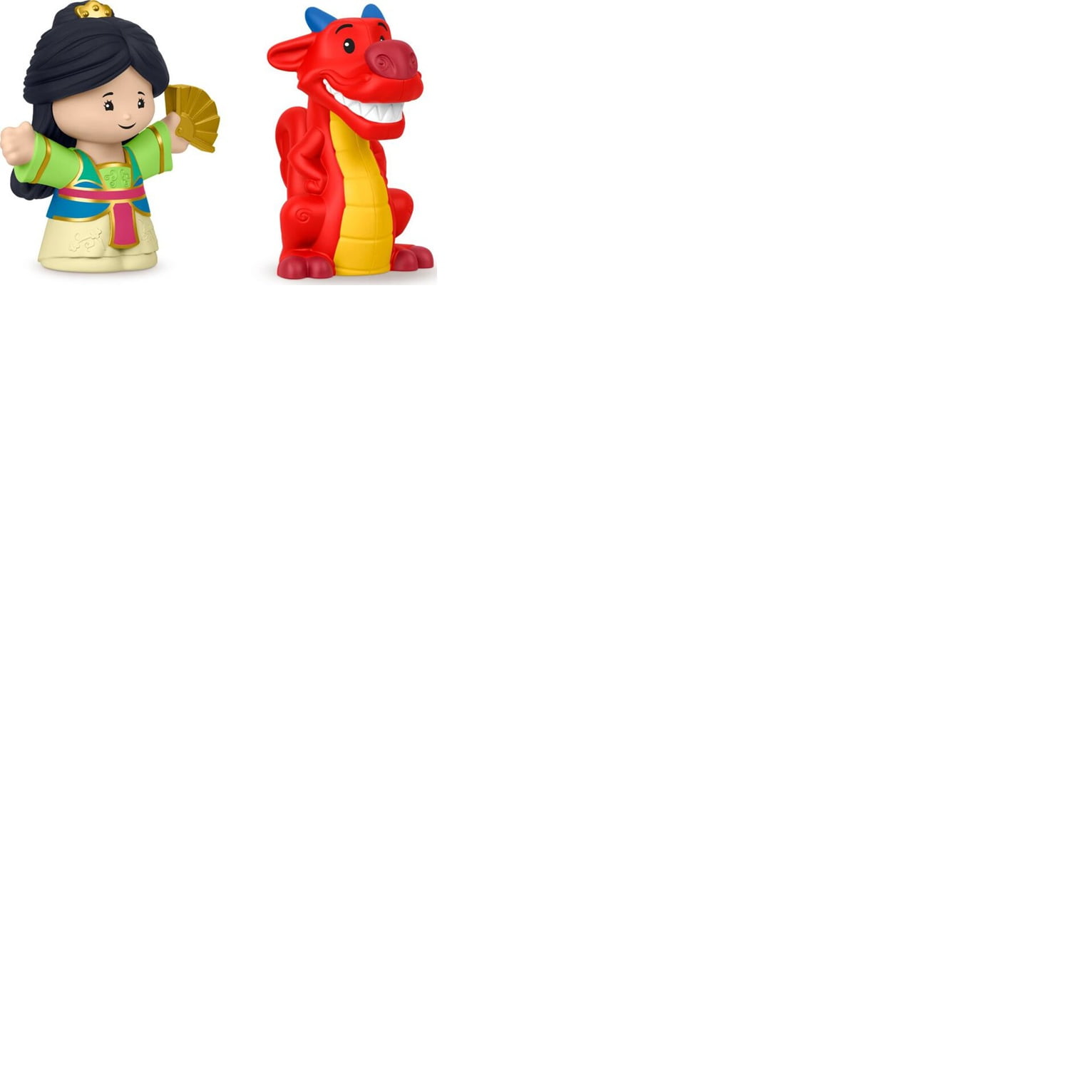 Disney Princess Mulan & Mushu Little People Figure Set for Toddlers and Kids