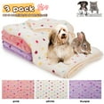 thumbnail image 2 of Luxmo Dog Blanket, 3 Pack Small Cat Pet Blankets Puppy Fleece Blankets Sleep Mat Pad Cover for Kitten Puppy Rabbit, 2 of 6