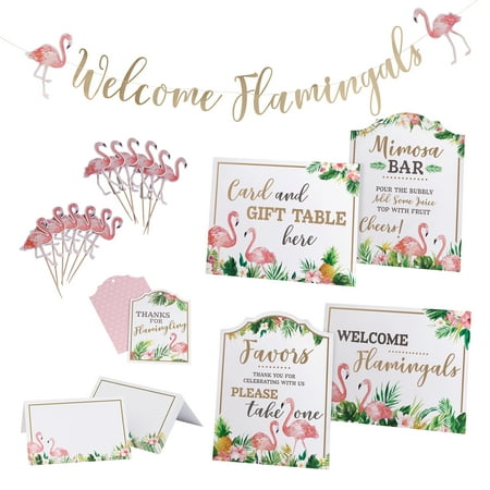 Lillian Rose Flamingo Theme Bridal Shower Decor Set