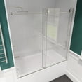 thumbnail image 3 of Anzzi  Don Series 59 in. by 62 in. Frameless Sliding Tub Door in Brushed Nickel with Handle, 3 of 10