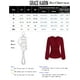 thumbnail image 3 of Top Grace Karin para mujer, cuello en V, manga larga, cruzado, color rojo vino, 3 of 5