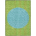 thumbnail image 2 of HomeRoots 597178 8 x 10 ft. Lime Green & Blue Striped Washable Indoor & Outdoor Rectangle Area Rug, 2 of 5