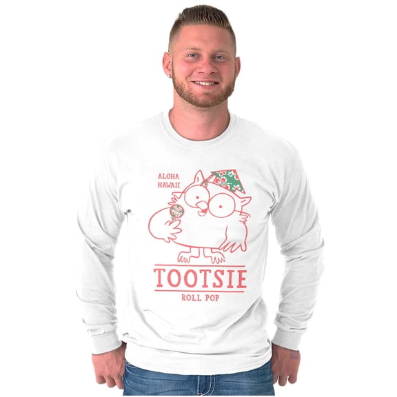 Tootsie Roll Pop Mr Owl Aloha Hawaii Long Sleeve TShirt Men Women Brisco Brands S