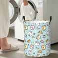 thumbnail image 5 of Honeii Rabbit Burger Coffee Print Laundry Hamper Basket,Baby Nursery Woven Storage Basket for Toys Bin,Pillows,Blankets,Clothes-, 5 of 6