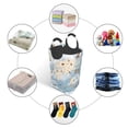 thumbnail image 5 of KLL Animals Travel World Map Laundry Hamper,Large Canvas Fabric Lightweight Storage Basket Toy Organizer Dirty Clothes Collapsible Waterproof, 5 of 6