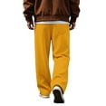 thumbnail image 7 of Homeyce Men's Sweatpants with Pockets Waffle Baggy Casual Home Pants Drawstring Waist Workout Pants for Daily Wear Jogging Running,Orange 3XL, 7 of 7