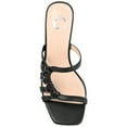 thumbnail image 4 of Journee Womens Emory Open Square Toe Block Heel Sandals, 4 of 9